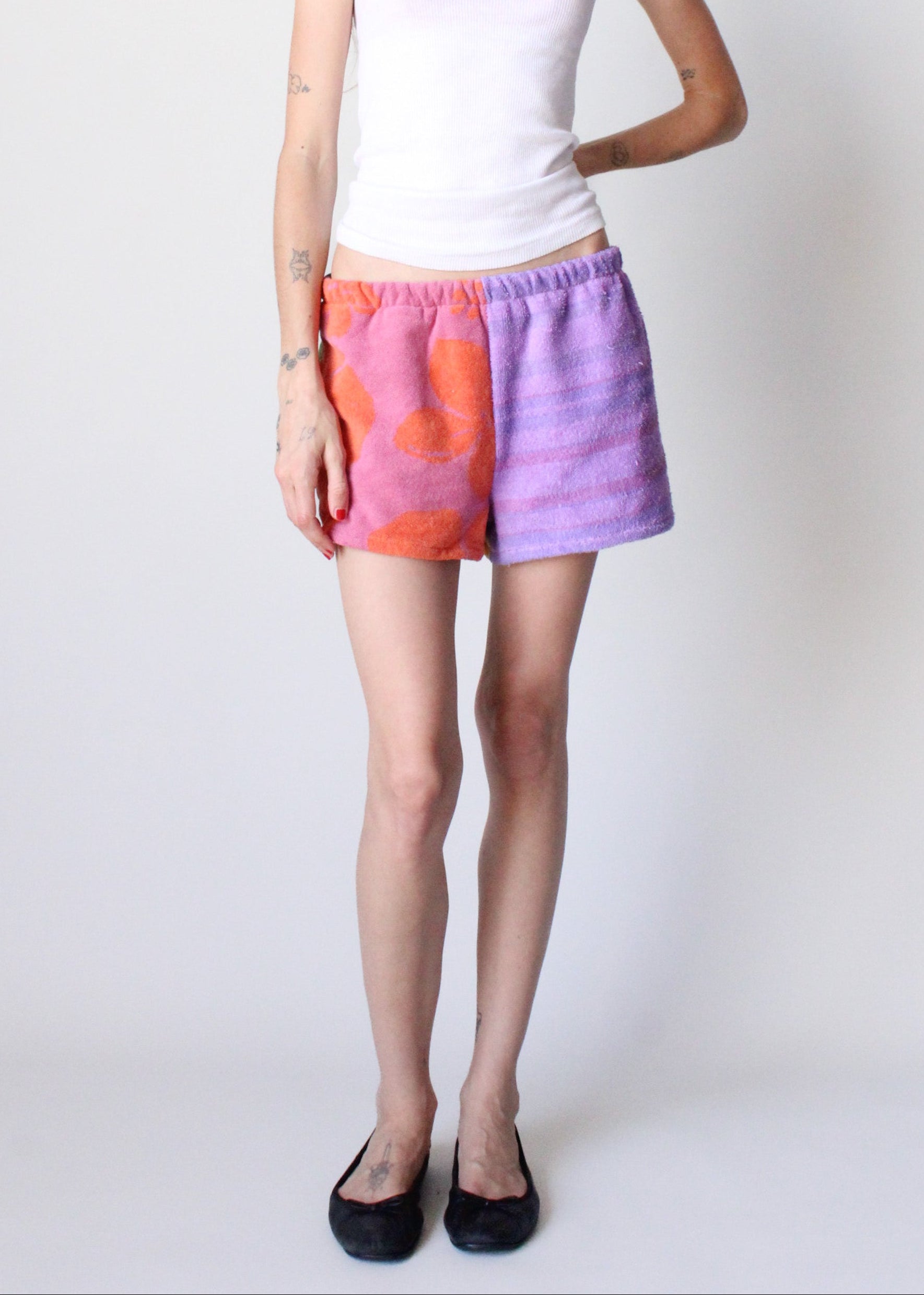 RCYCLD Over Dyed Towel Pieced Shorts