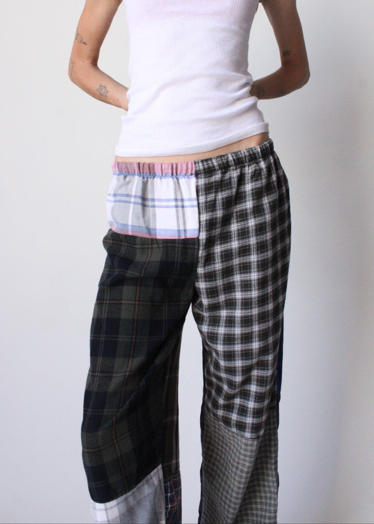 RCYCLD Flannel Pieced Pants