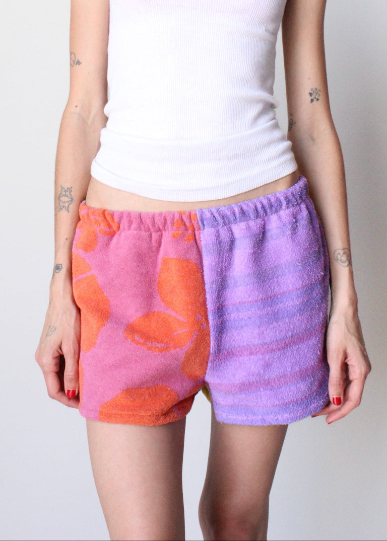 RCYCLD Over Dyed Towel Pieced Shorts