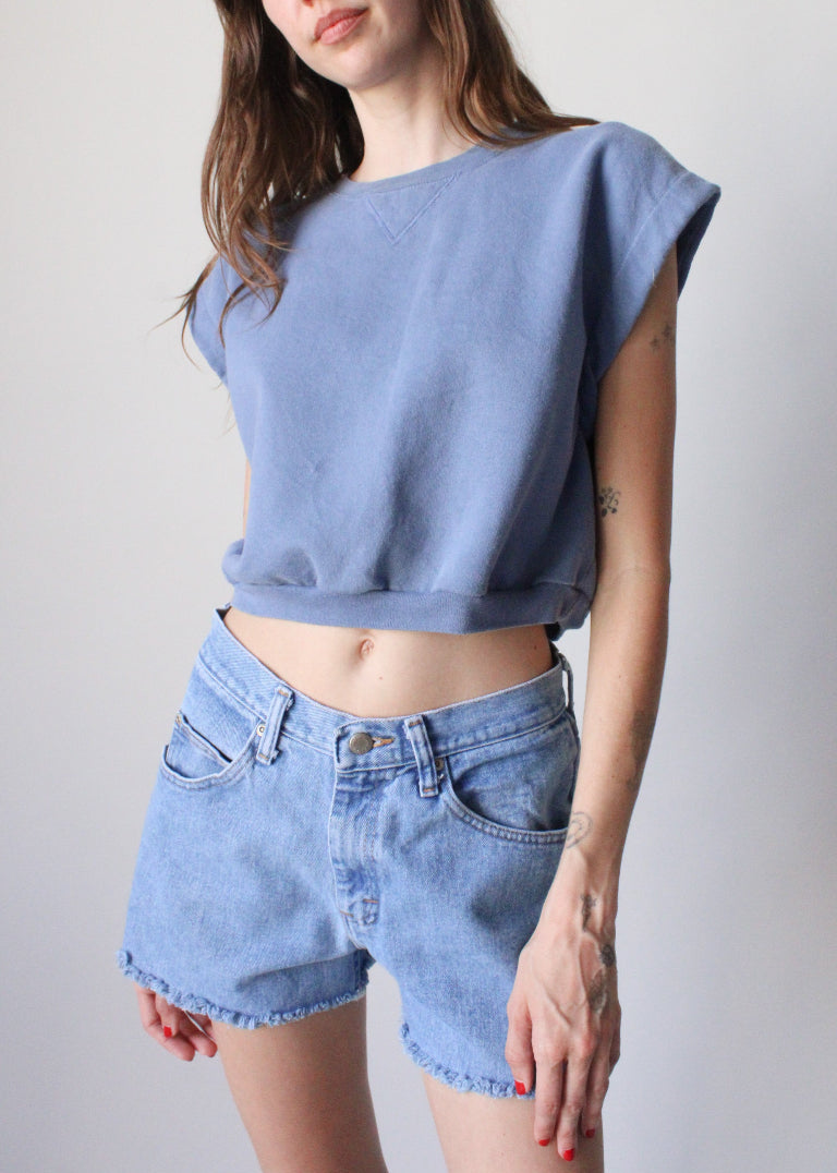 RCYCLD Cropped Muscle Sweatshirt