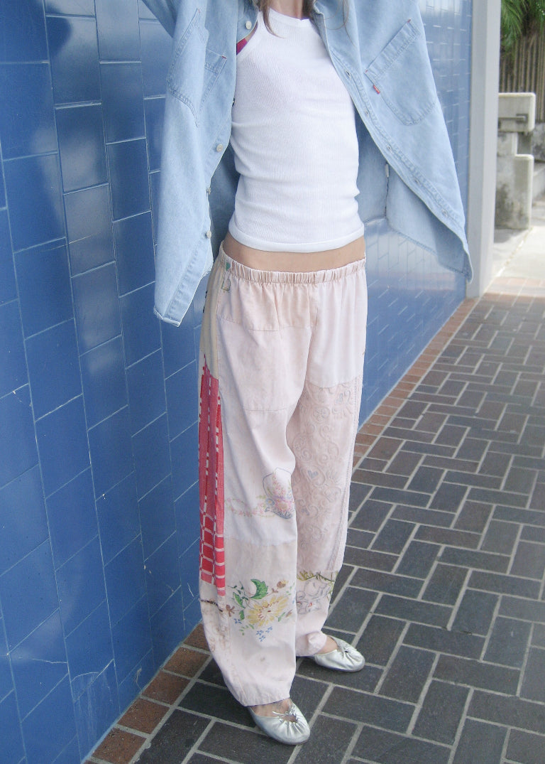 RCYCLD Embroidered Pieced Pant