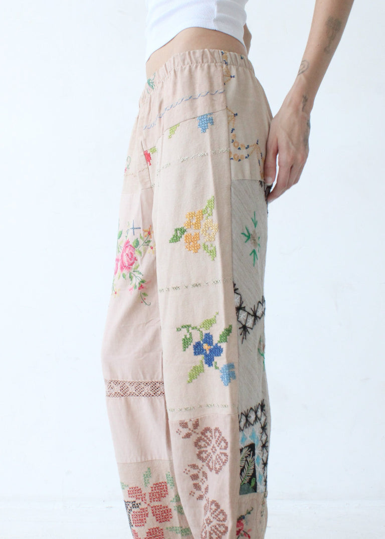 RCYCLD Embroidered Pieced Pant