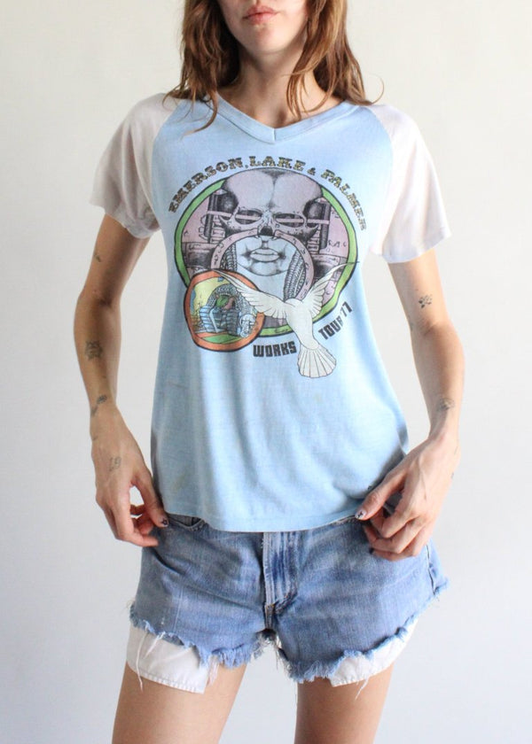 希少 Emerson, Lake & Palmer 90s ヴィンテージ バンT 希少 Emerson, Lake & Palmer 90s ヴィンテージ バンT 激レア90'S当時