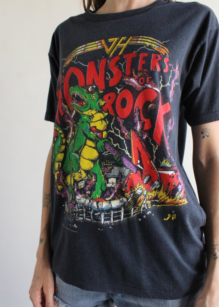 van halen monsters of rock Vintage Van Halen Tee T1569