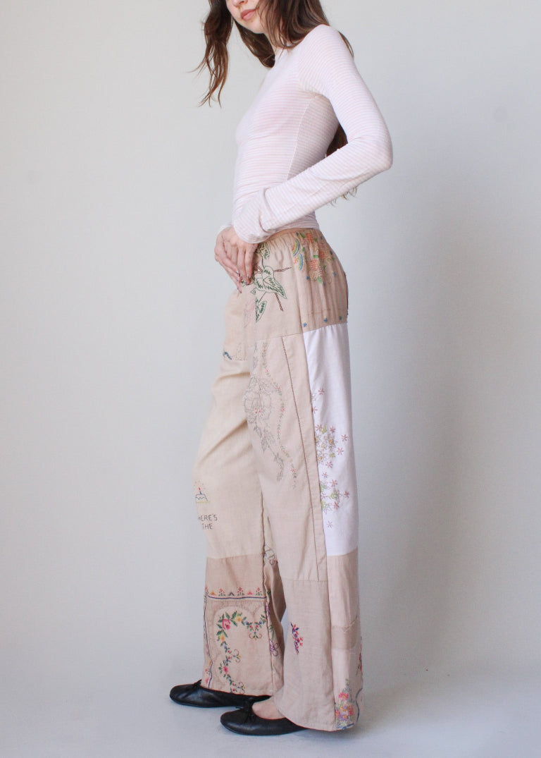 RCYCLD Embroidered Pieced Pant