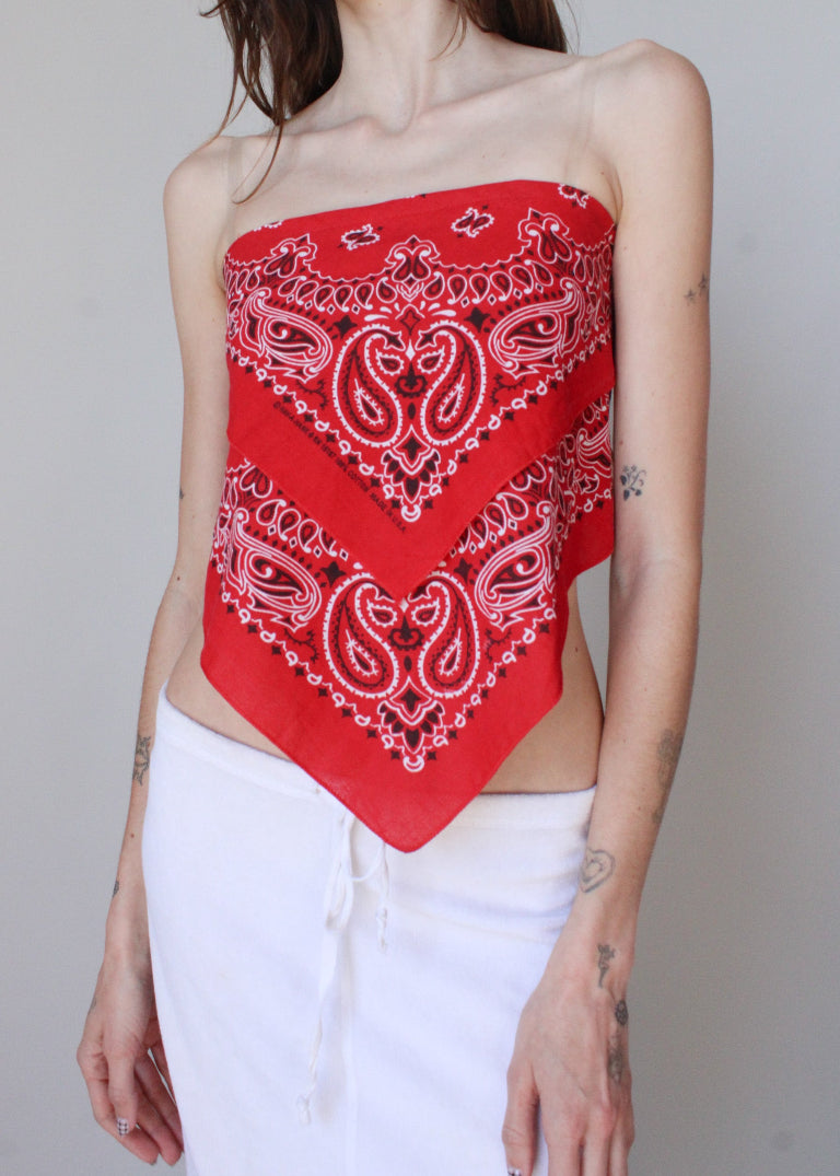 RCYCLD Bandana Tie Top