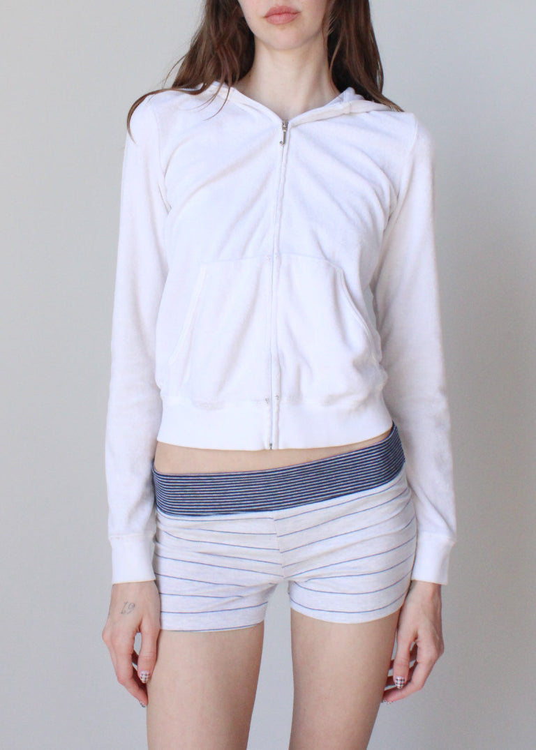 RCYCLD Fold Over Striped Micro Short