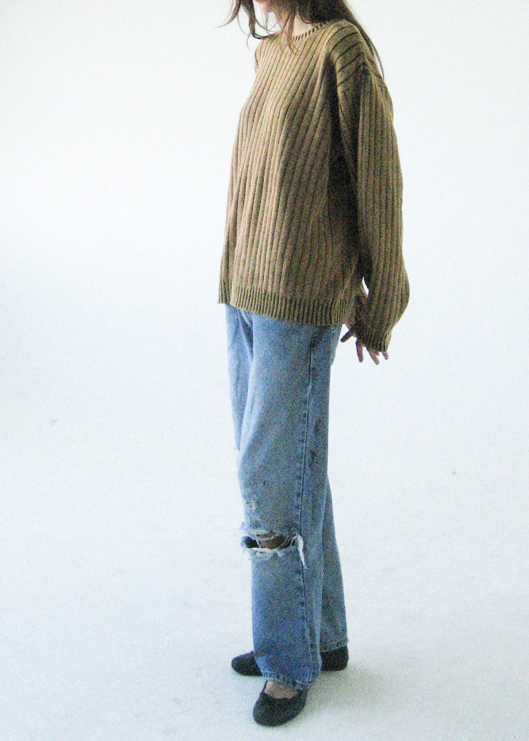 RCYCLD Acid Wash Knit Sweater