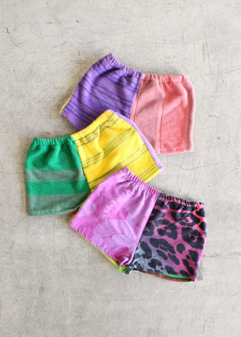 RCYCLD Over Dyed Towel Pieced Shorts