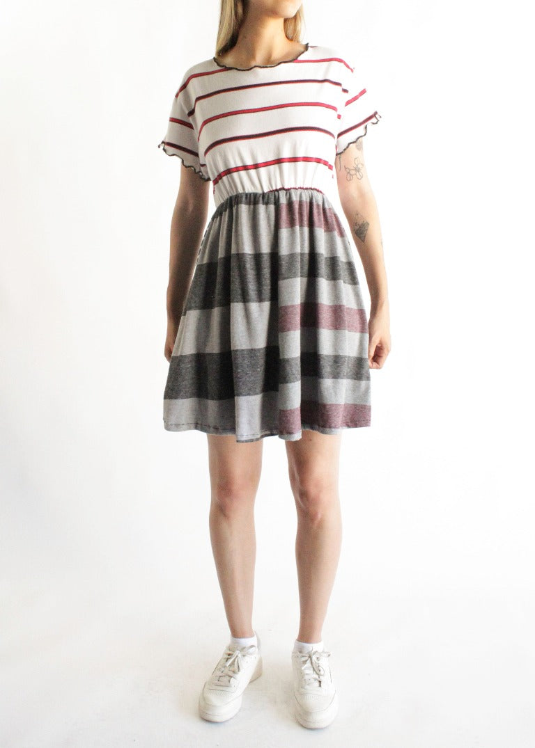 RCYCLD Striped T-Shirt Dress