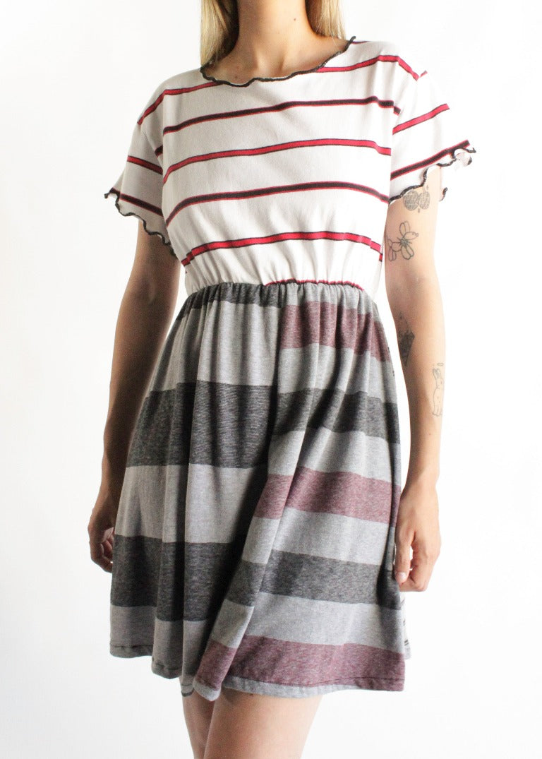RCYCLD Striped T-Shirt Dress
