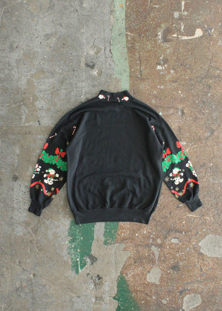 Vintage Christmas Mock Neck Sweatshirt