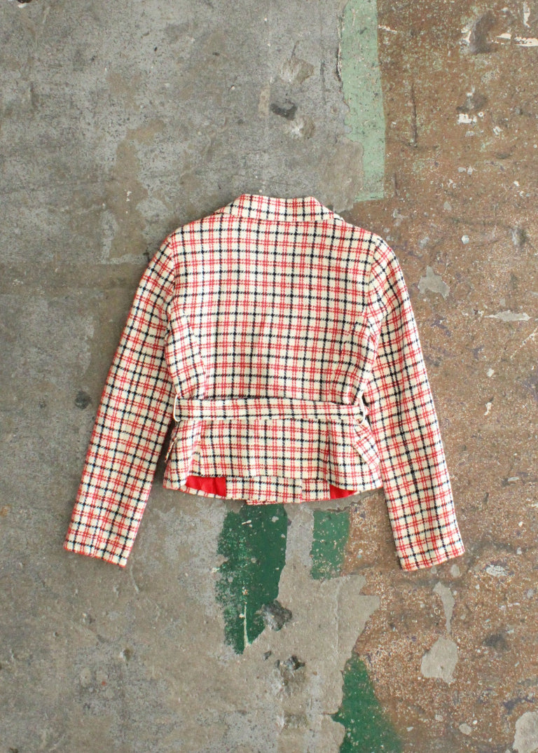 Vintage Cropped Knit Blazer