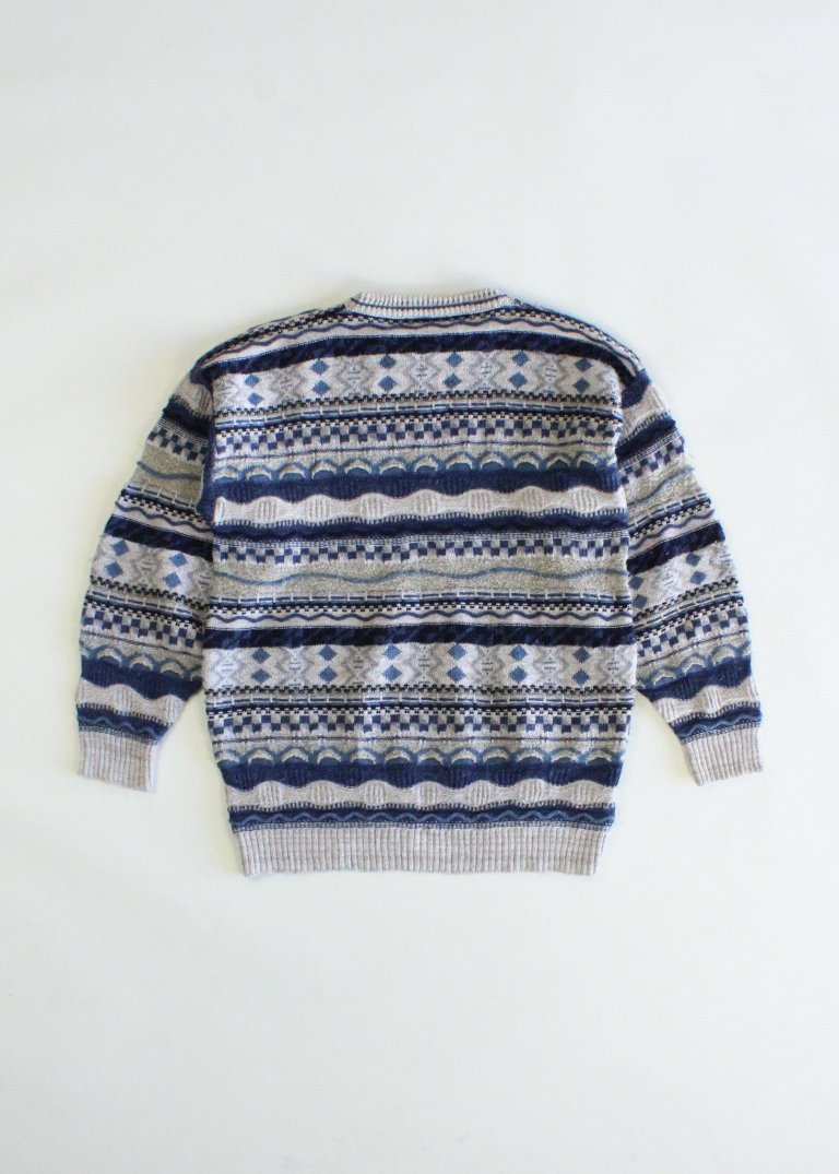 Vintage Printed Knit Sweater