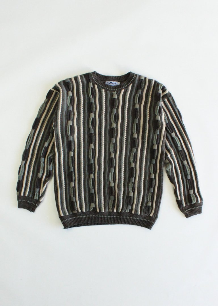 Vintage Printed Knit Sweater