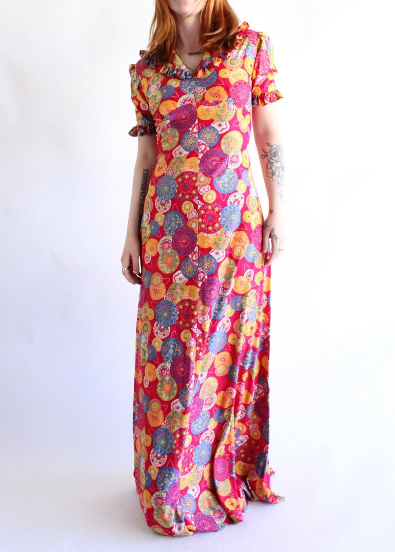 Vintage Floral Dress D0136