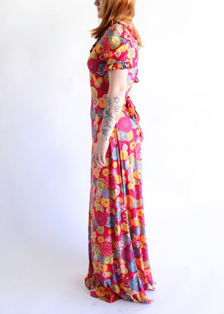 Vintage Floral Dress D0136