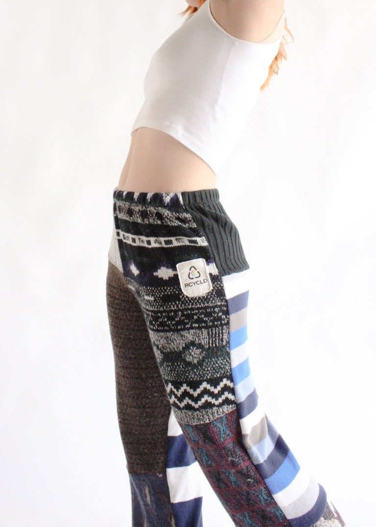 RCYCLD Knit Sweater Pieced Pants