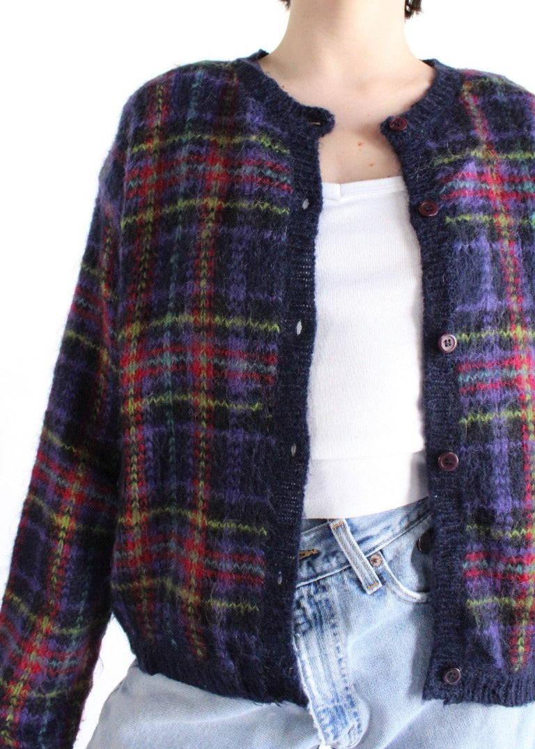 Vintage 2025 plaid cardigan