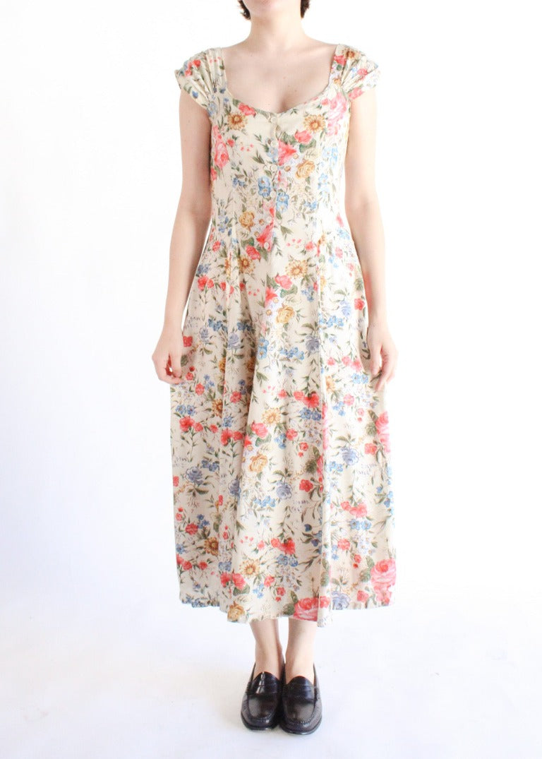 Vintage Floral Dress D0046