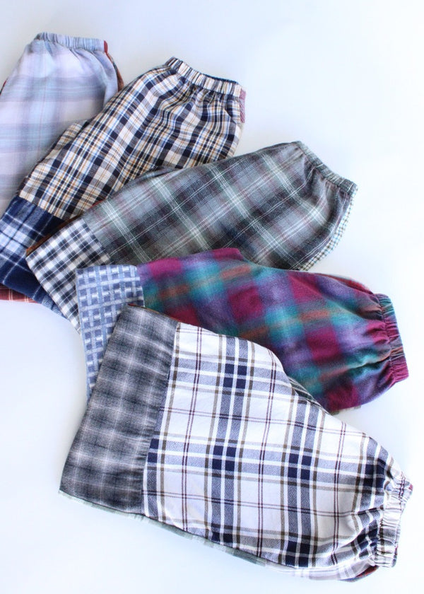 RCYCLD Flannel Pieced Pants - Recycled.Clothing