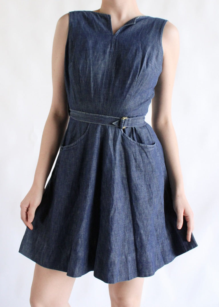 Vintage Denim Mini Dress D0504