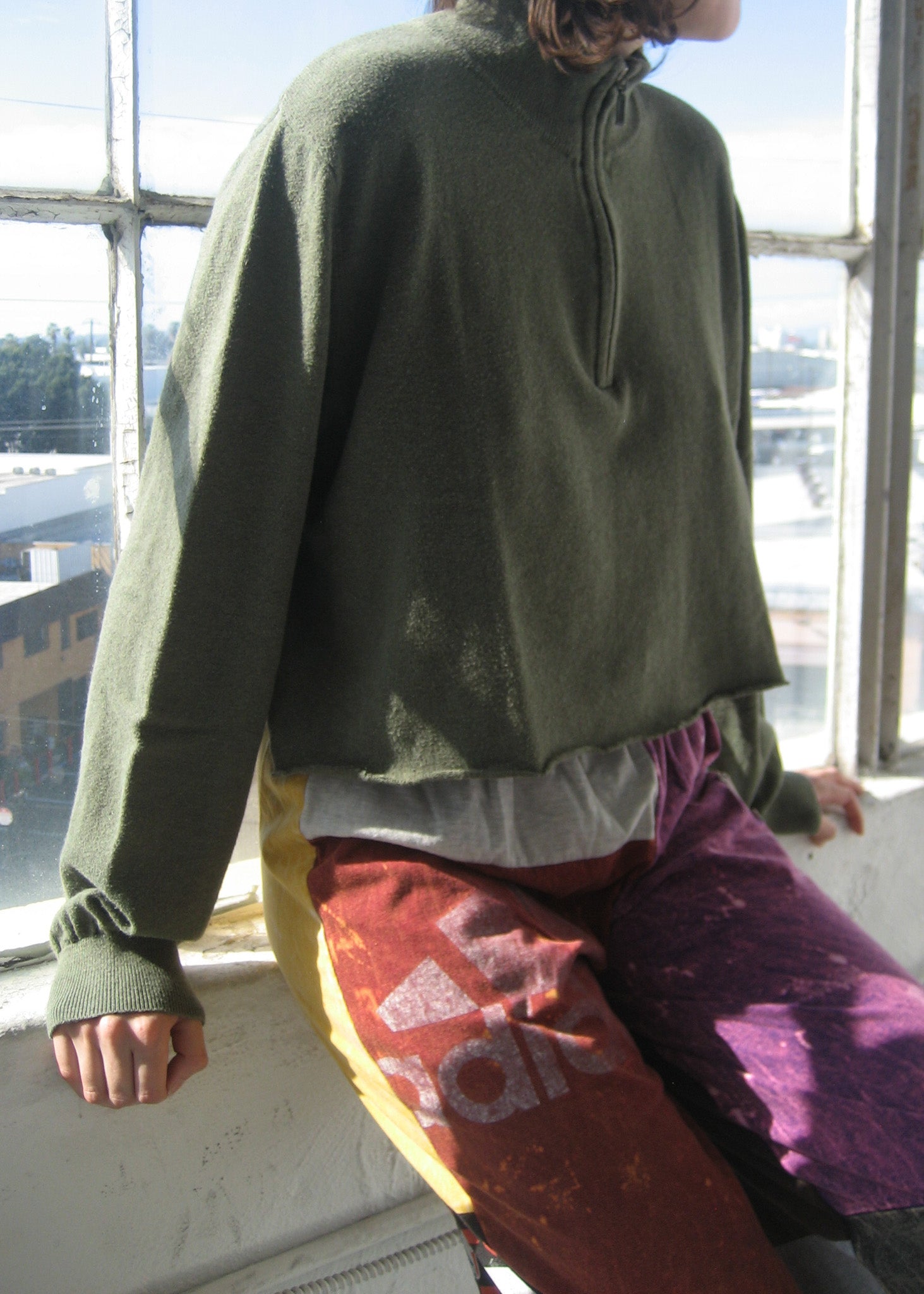 RCYCLD Cropped Quarter Zip