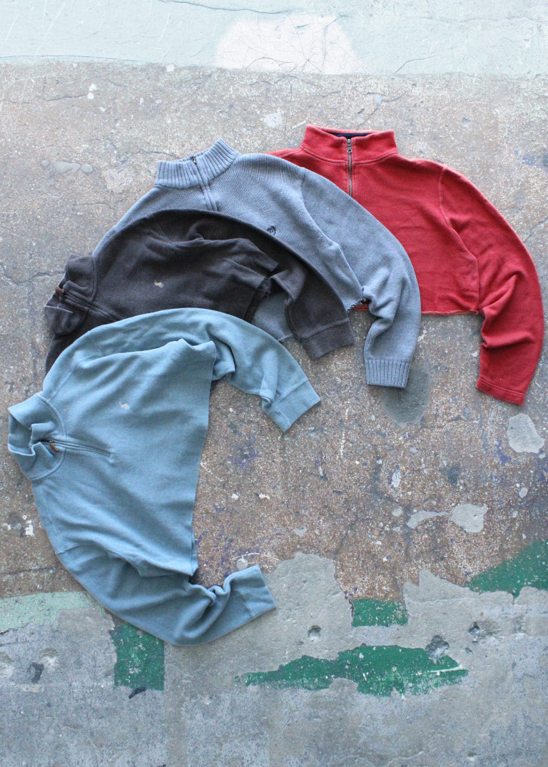 RCYCLD Cropped Quarter Zip