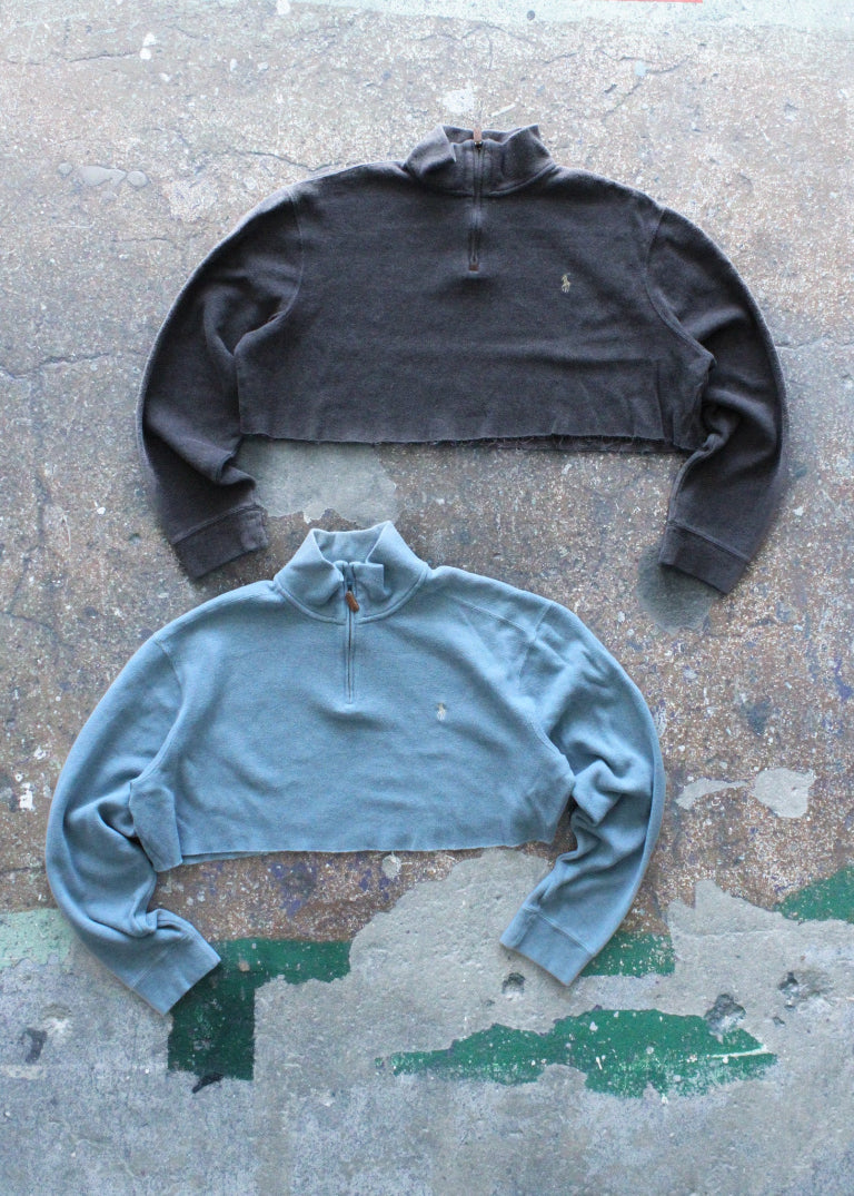 RCYCLD Cropped Quarter Zip