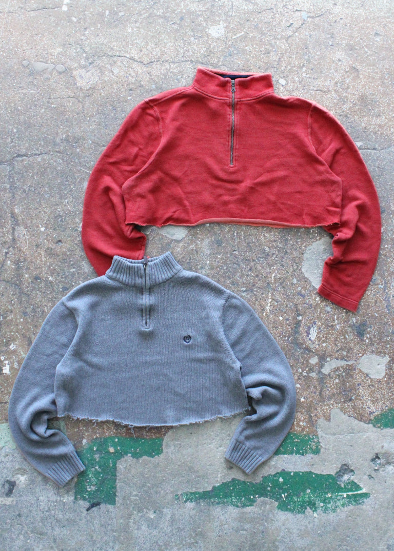RCYCLD Cropped Quarter Zip