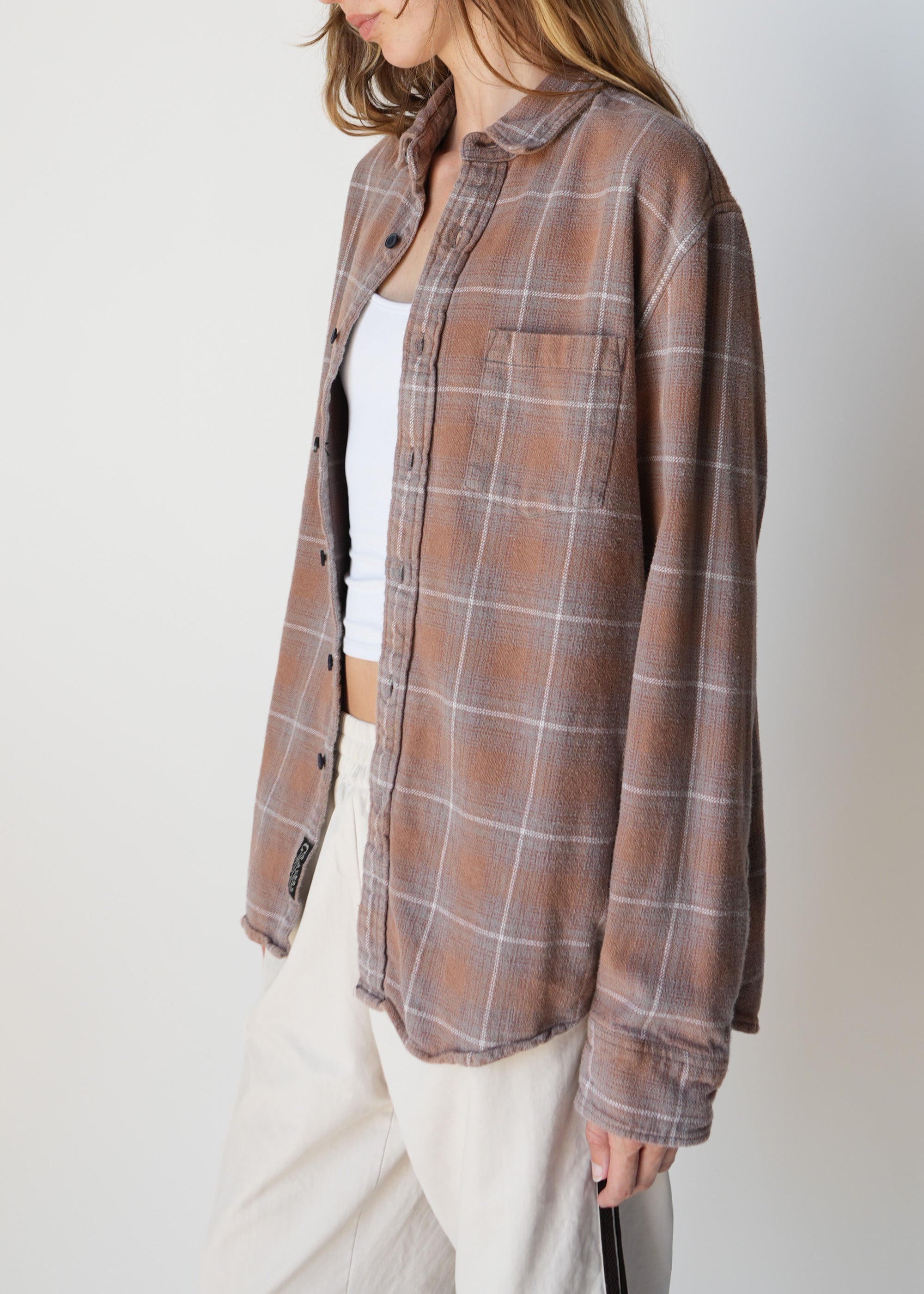 Vintage Bleach Heavy Flannel Shirt