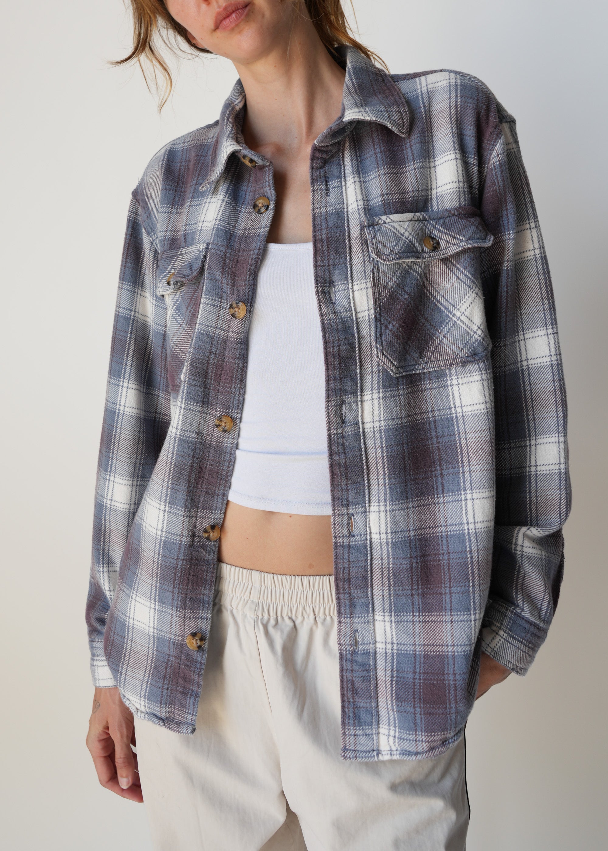 Vintage Bleach Heavy Flannel Shirt