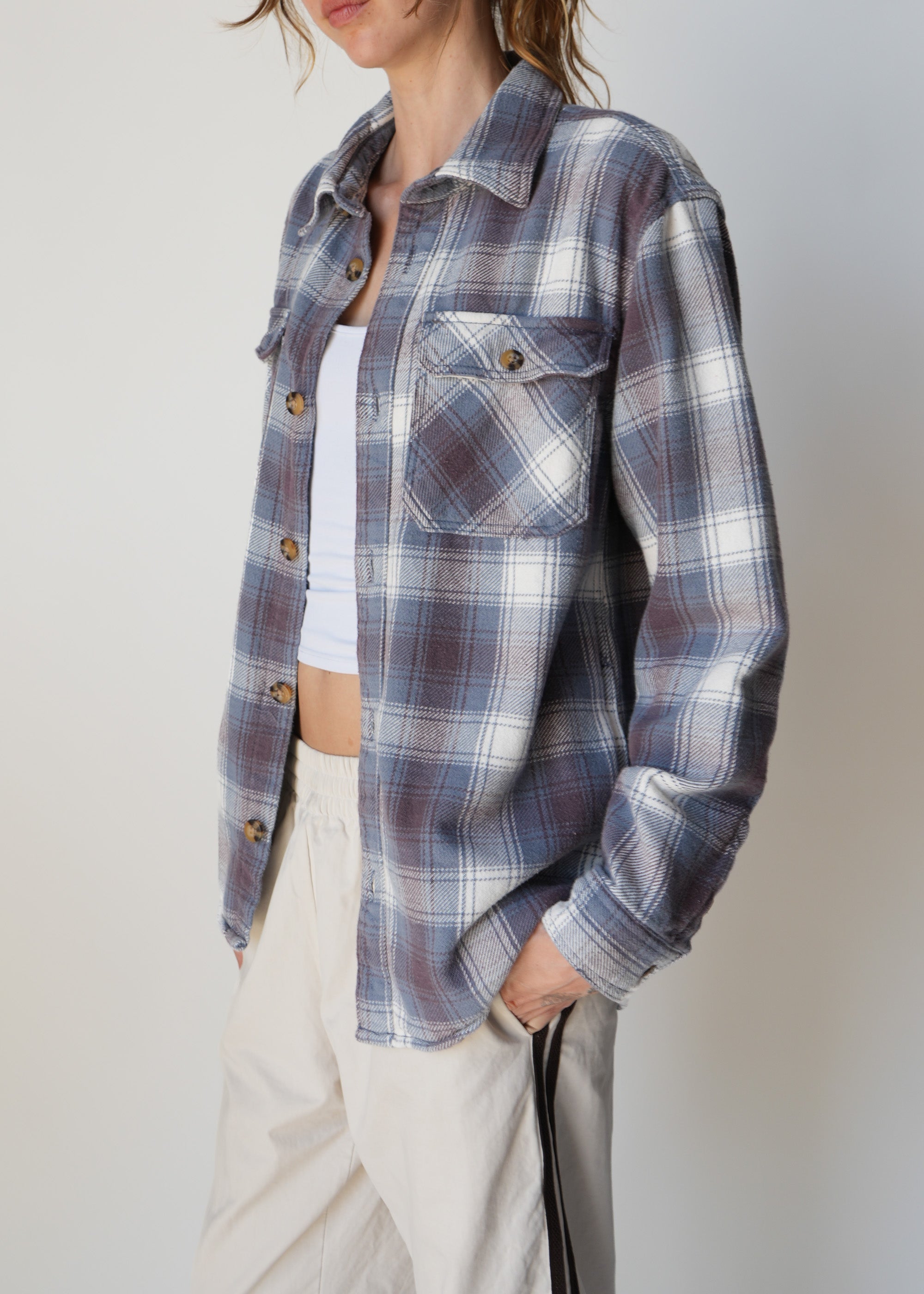 Vintage Bleach Heavy Flannel Shirt