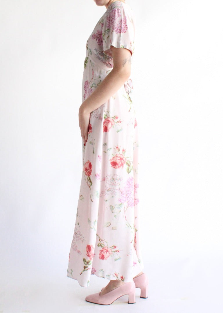 Vintage Floral Dress D0481