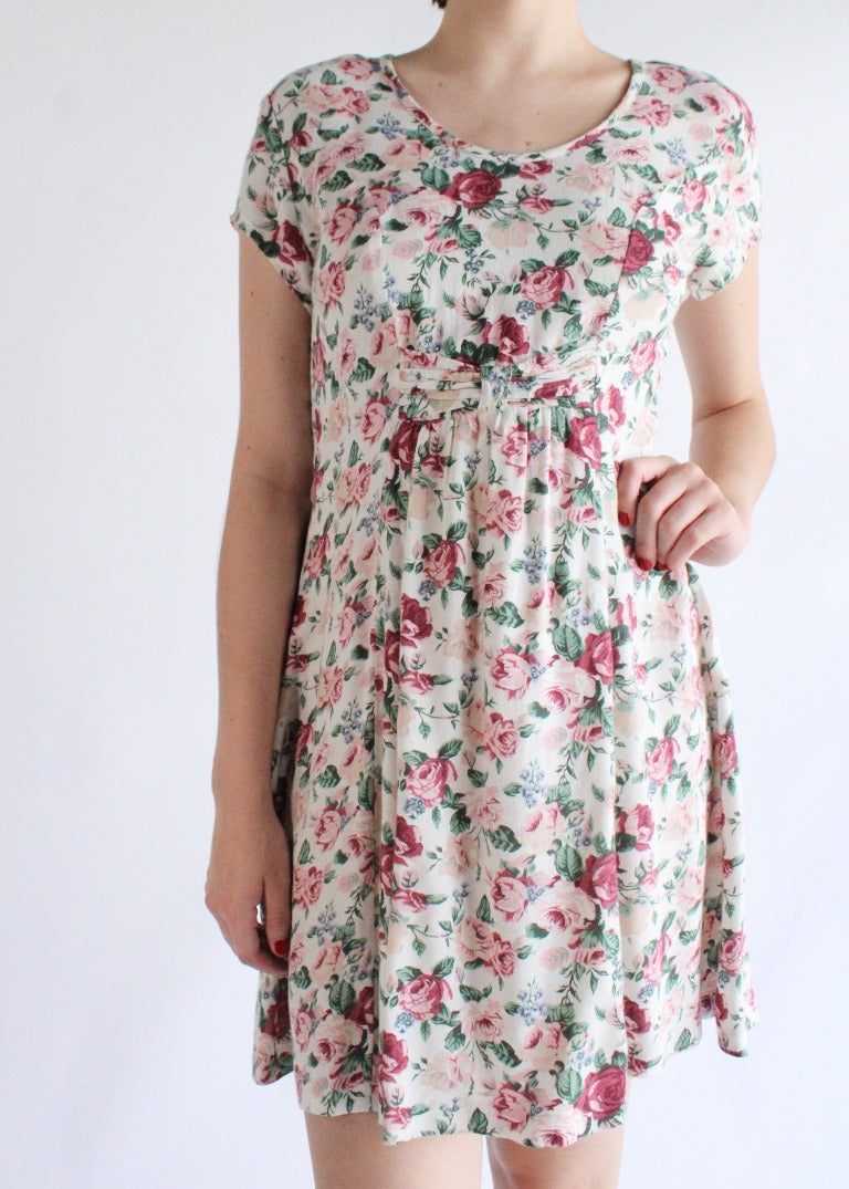 Vintage Floral Dress D0239