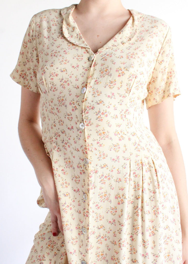 Vintage Floral Dress D0199