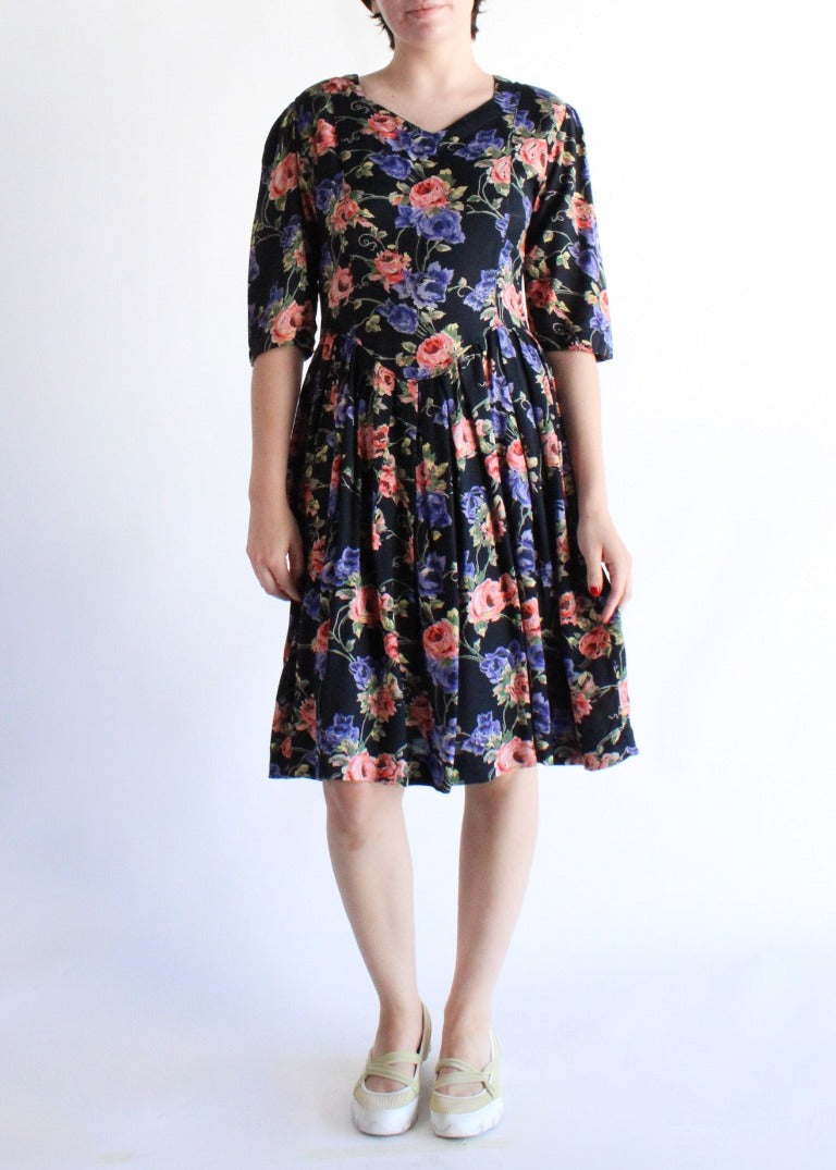 Vintage Floral Dress D0223