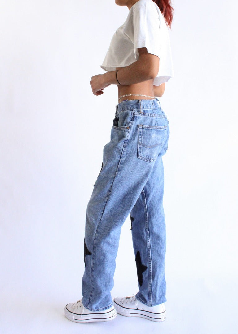 RCYCLD Star Patchwork Jeans - Recycled.Clothing