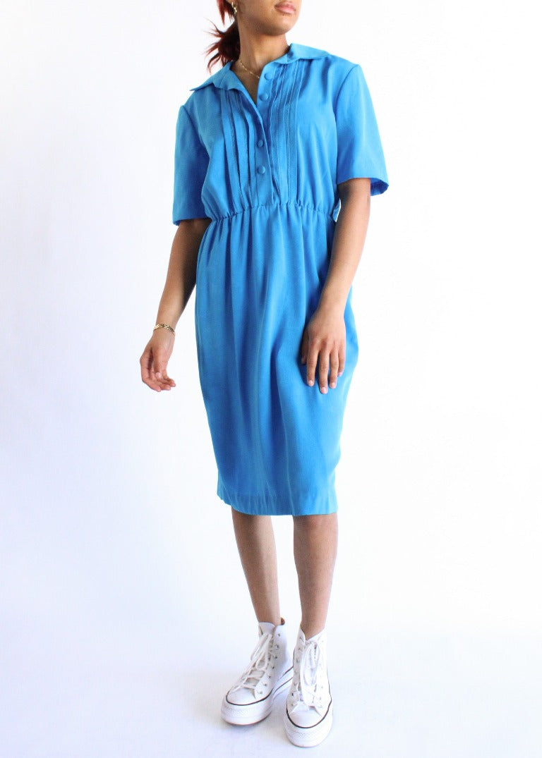 Vintage Blue Dress D0437