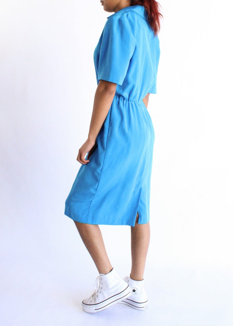 Vintage Blue Dress D0437