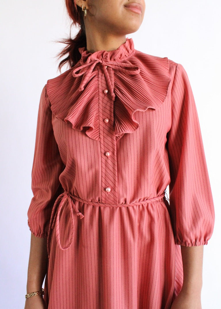 Vintage Striped Dress D0537