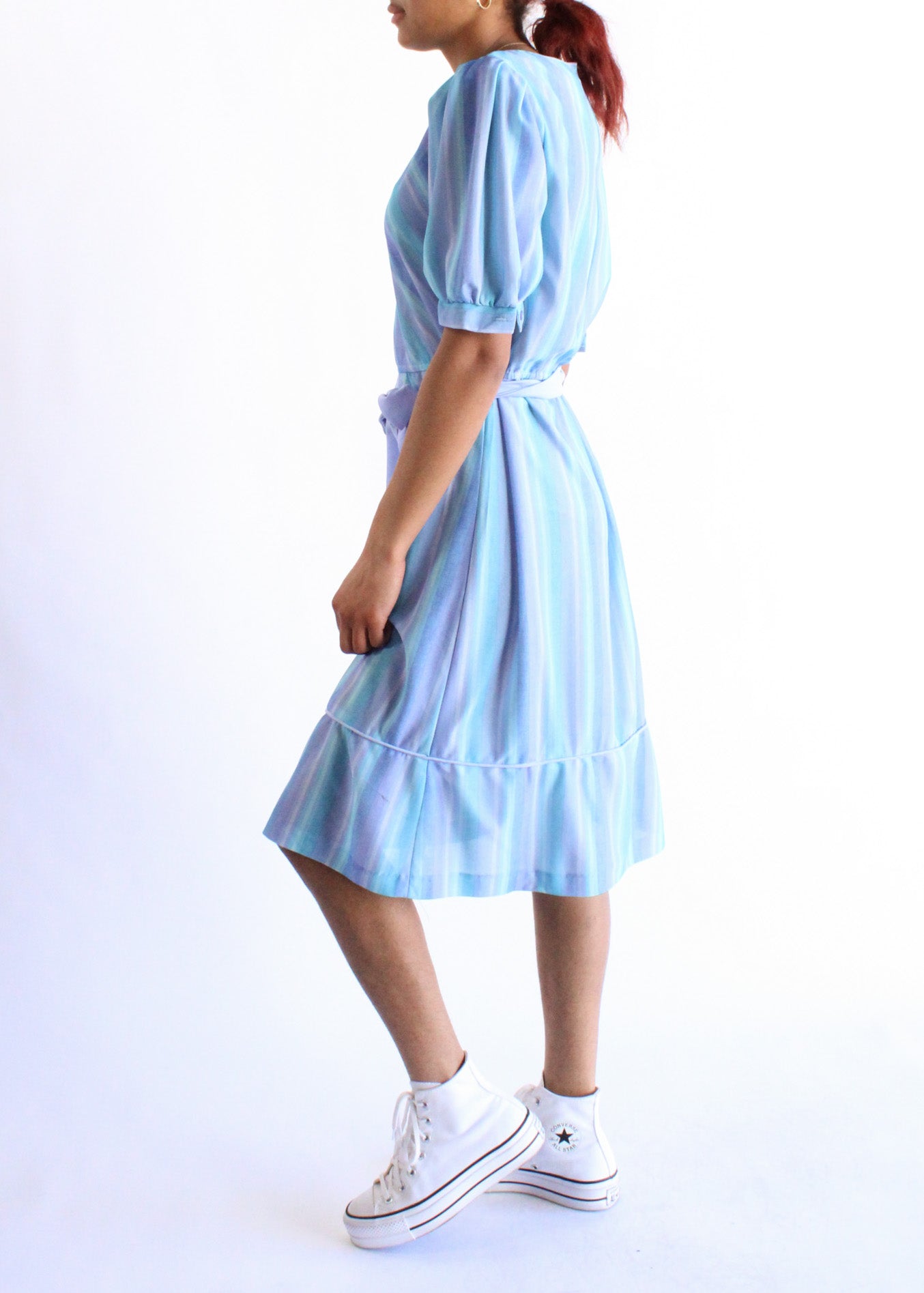 Vintage Striped Dress D0413