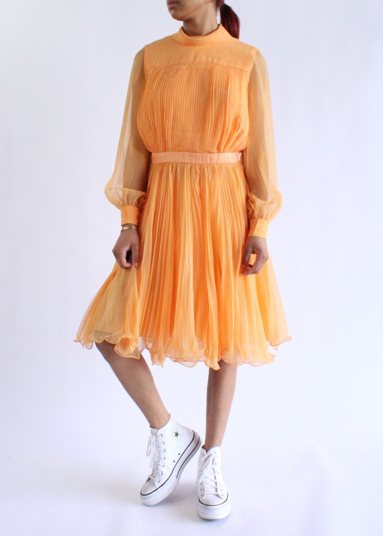 Vintage Pleated Dress D0312