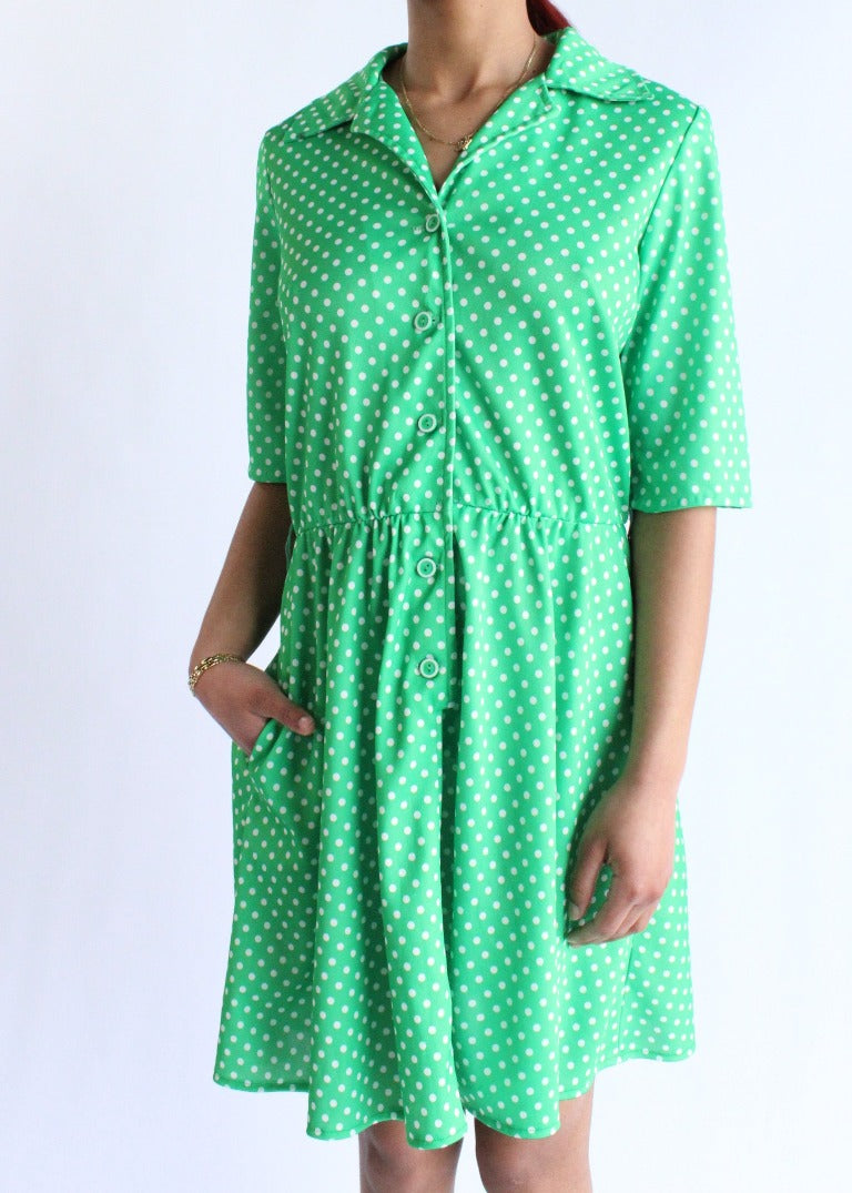 Vintage Polka Dot Dress D0430