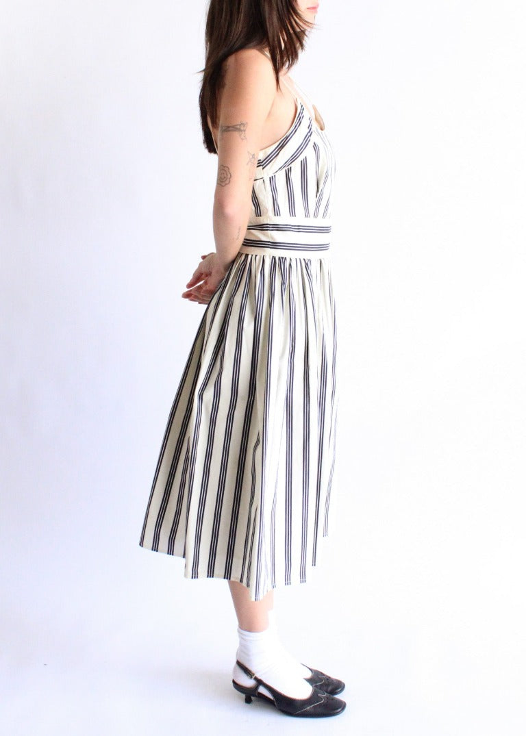 Vintage Striped Dress D0452