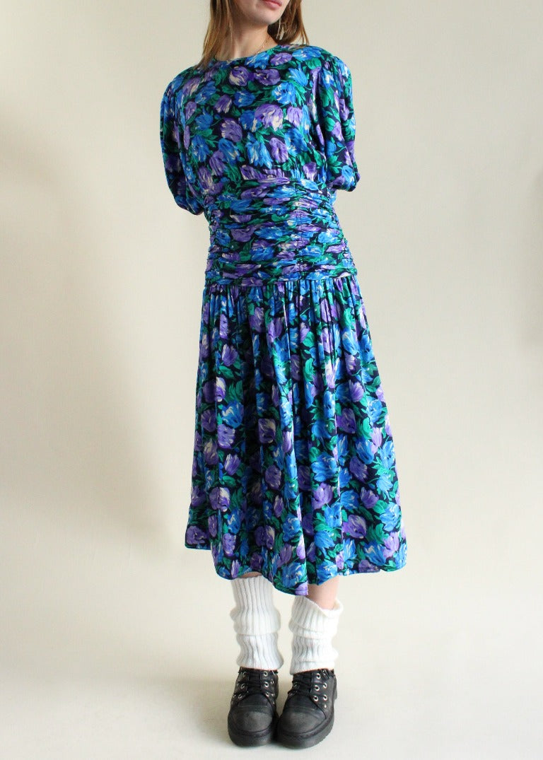 Vintage Floral Dress D0334