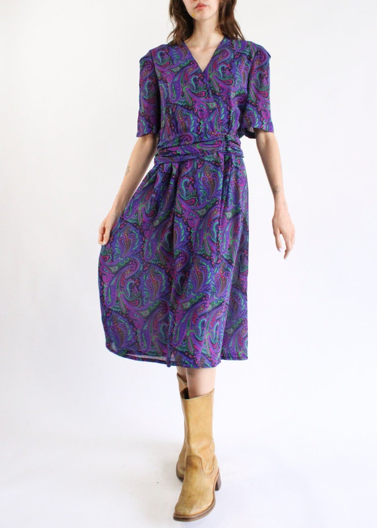 Vintage Paisley Dress D0414