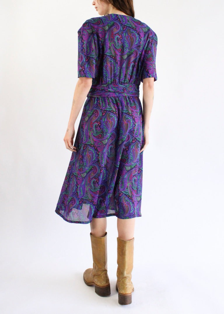Vintage Paisley Dress D0414