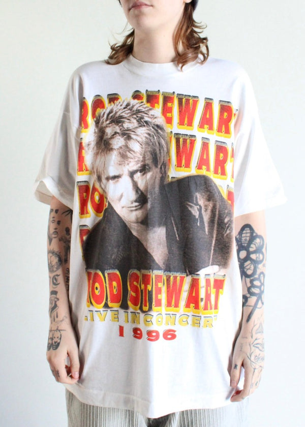 Rod Stewart Hipster Print T-Shirt - Mens Short Sleeve Tee, 100% Cotton, Casual & Athletic Top