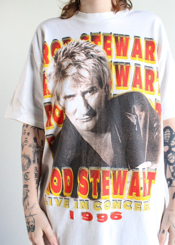 Rod Stewart Tシャツ 1983年製 ホワイト RodStewart1996InTheRoundTourWh